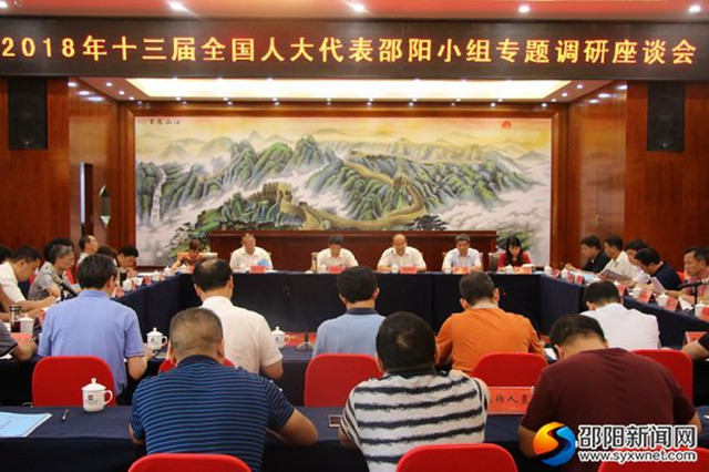 十三届全国人大代表邵阳小组开展专题调研