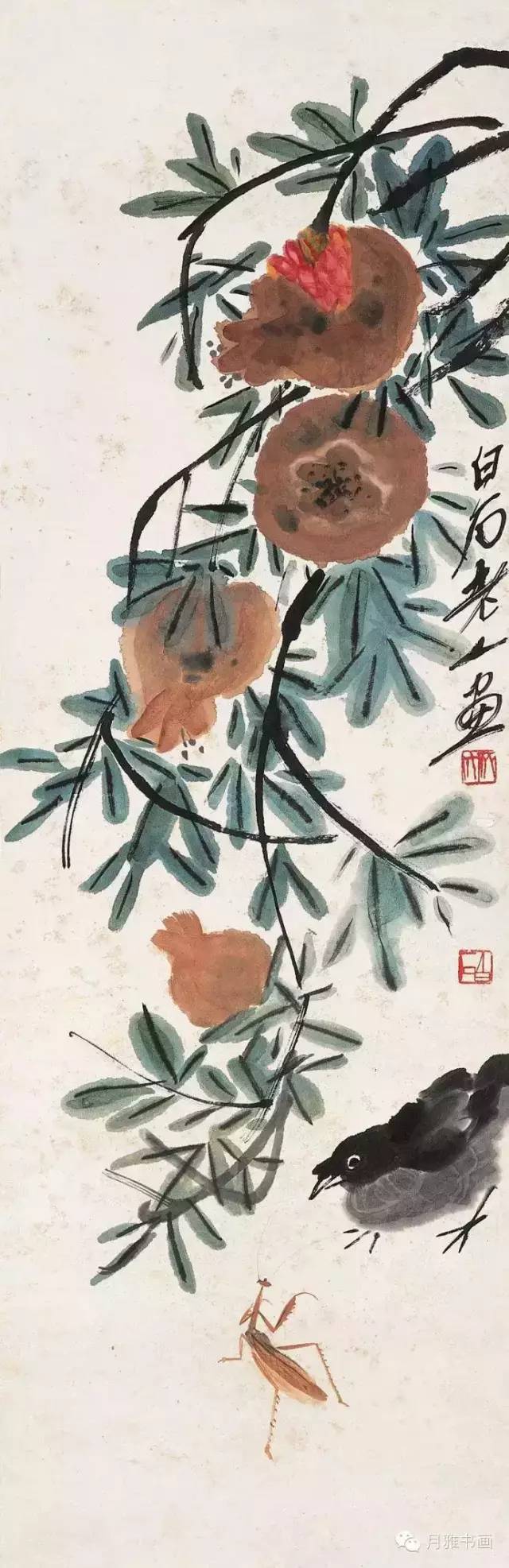 艺术画廊丨齐白石笔下的虫草世界童趣的写照