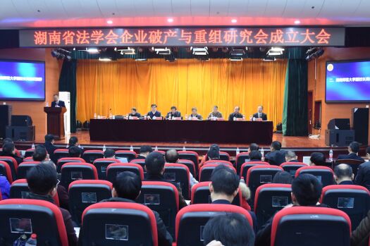 湖南省法学会企业破产与重组研究会成立