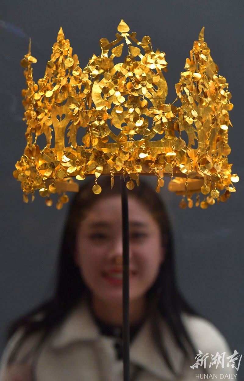 阿富汗国宝金冠闪耀湘博231件套文物将亮相