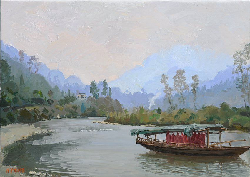 带你走进氤氲湘西 湘籍画家贺羽油画写生作品观摩会举行