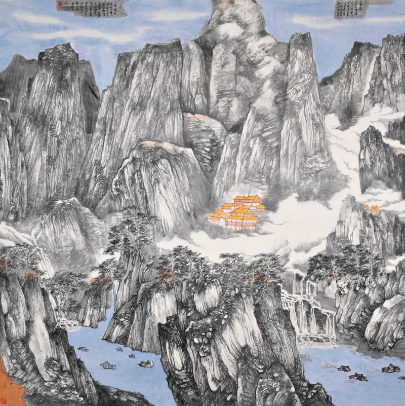 悦图丨谭长德美术作品《南岳》