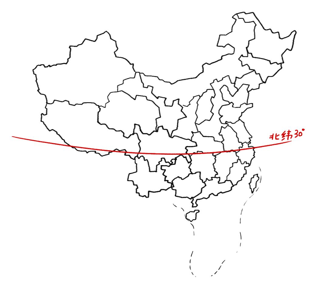 中国轮廓图经纬度图片