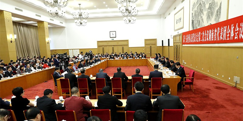 湖南代表团举行第二次全体会议 胡春华参加审议