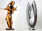 让不锈钢流动的雕塑家Alex Kveton