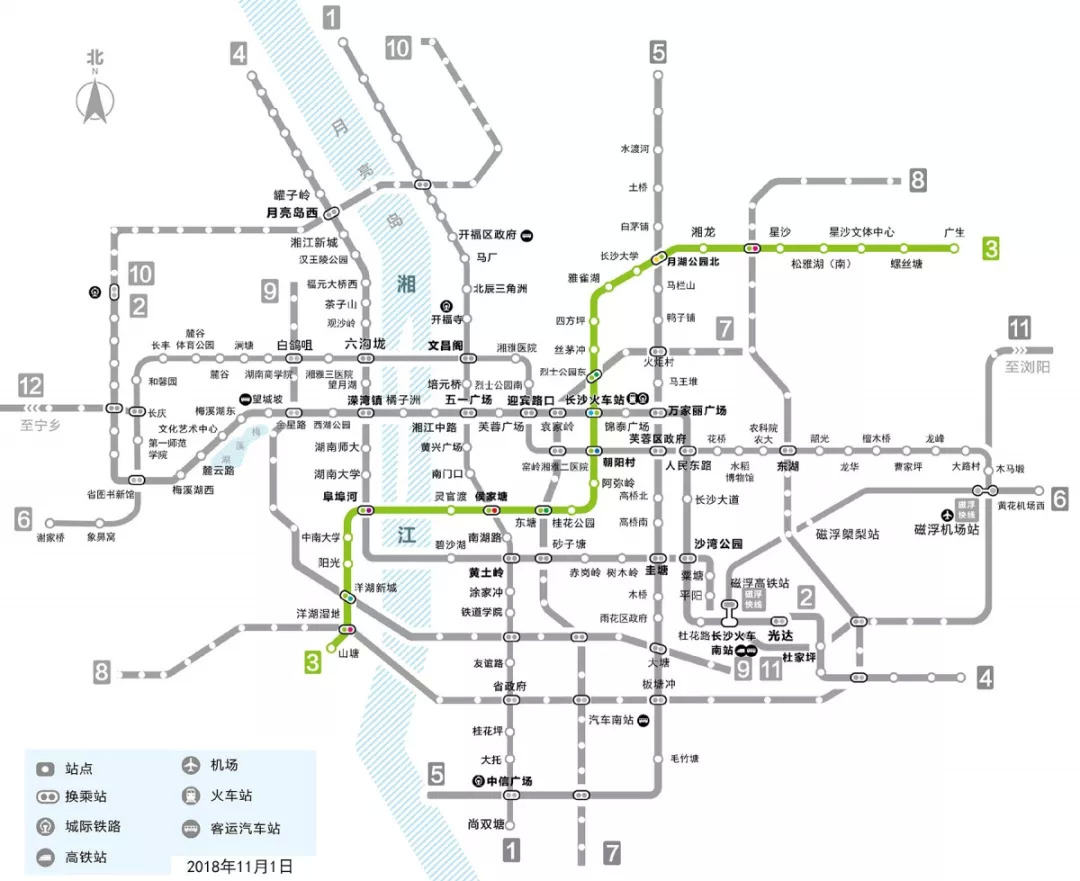最新长沙地铁3号线南延线具体站点位置曝光今天开始劳动路湘江路至