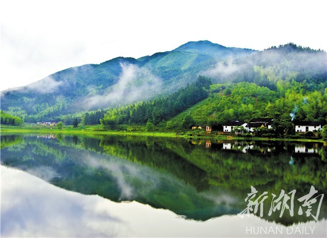 图为暖水镇鸡嘴洞风光图为大坪镇鲁谭新村新貌图为旱塘硒山茶扶贫产业