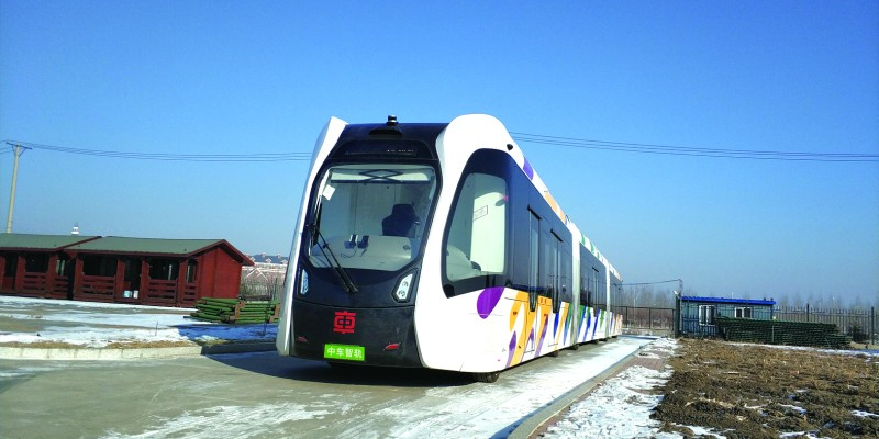智轨电车首次在北方测试“雪地模式”