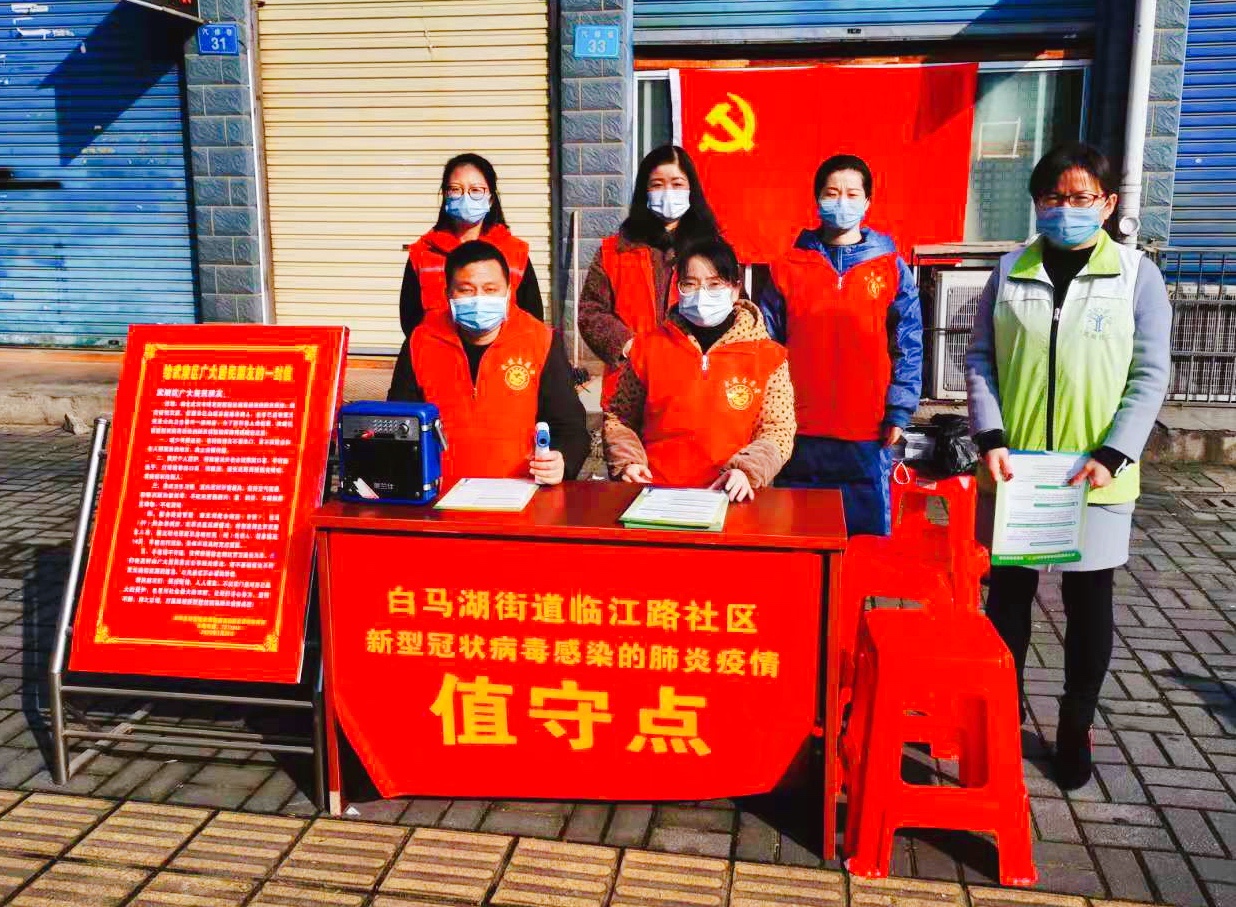 武陵区白马湖：飘扬在战“疫”里的26面党旗
