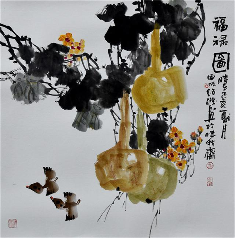 学者型画家田明佳作鉴赏