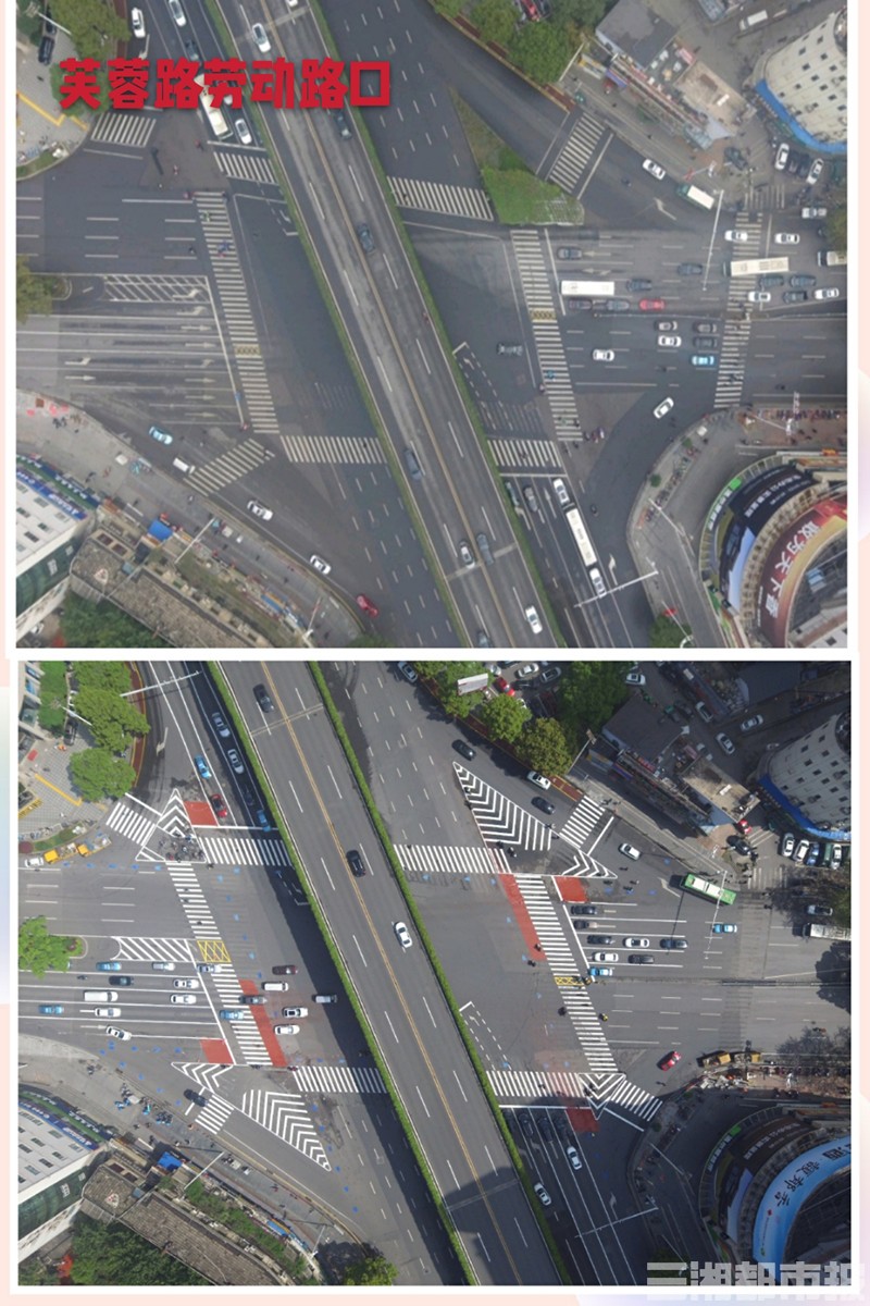 这些路口都将压缩路口范围,停车线前移,增设三角安全岛和二次过街安全