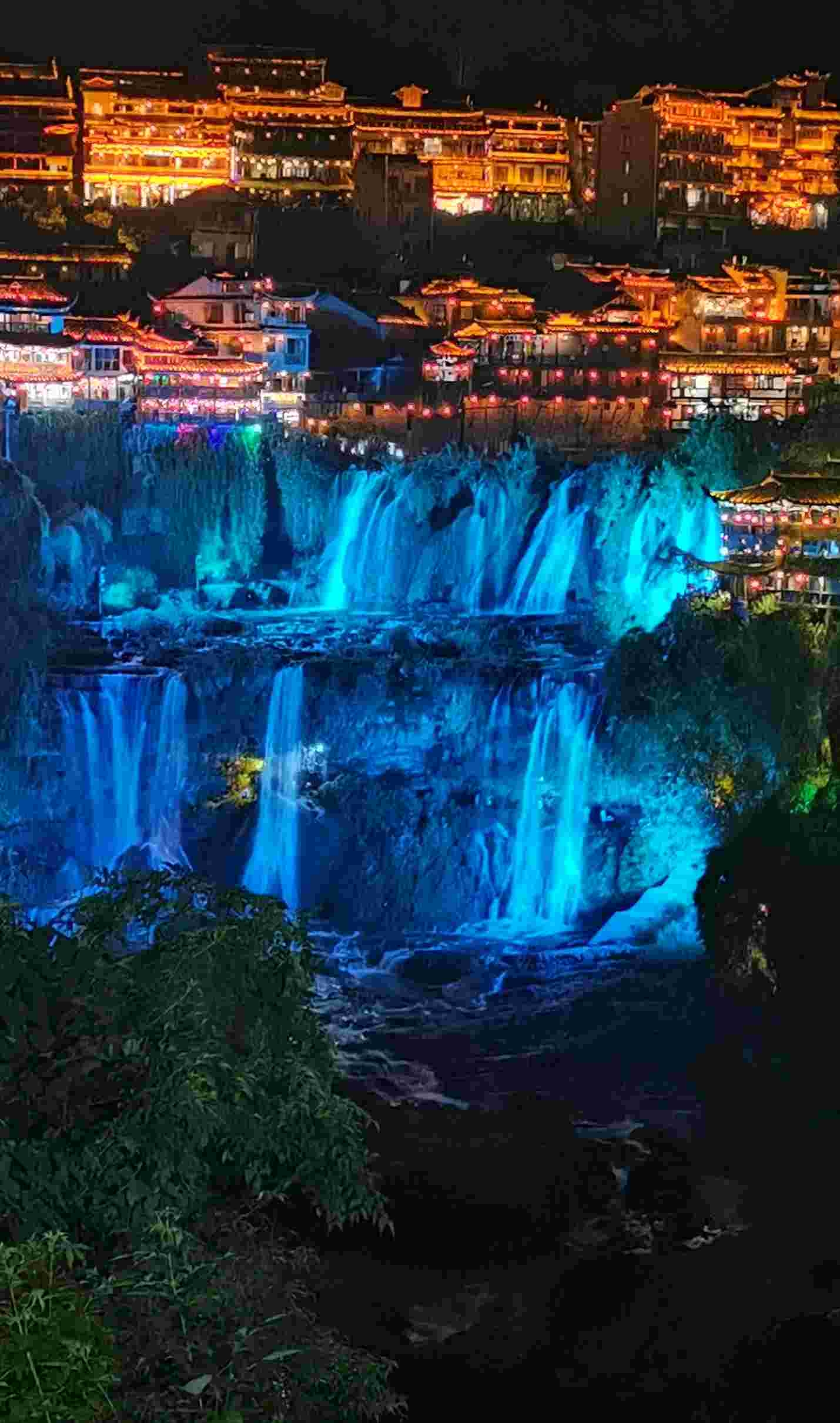 夜晚山水夜景图片图片